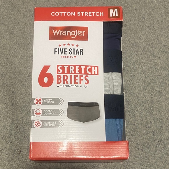 Wrangler Other - Wrangler Men's Stretch Briefs - Red, Blue, Gray Pack